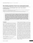 Research paper thumbnail of Zinc-binding properties of Junín virus nucleocapsid protein