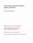 Research paper thumbnail of Celtic initial consonant mutations - nghath and bhfuil?