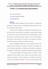 Research paper thumbnail of Twitter y la comunicación gastronómica