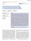 Research paper thumbnail of Electrochemical and spectroscopic studies on carbon-coated and iodine-doped LiFeBO 3 as a cathode material for lithium-ion batteries