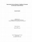 Research paper thumbnail of Interactions between business conditions, economic growth and crude oil prices