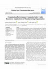 Research paper thumbnail of Organization Performance Composite Index Under Fuzziness: Application on Manufacturing Organization