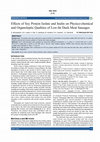 Research paper thumbnail of Effects of Soy Protein Isolate and Inulin on Physico-chemical and Organoleptic Qualities of Low-fat Duck Meat Sausages