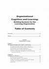 Research paper thumbnail of Organizational Cognition and Learning