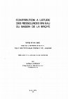 Research paper thumbnail of Contribution à l'étude des ressources en eau du bassin de la Broye