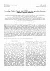 Research paper thumbnail of Screening of indole-3-acetic acid PGPB from three agricultural systems at Nakhon Pathom, Thailand