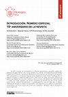 Research paper thumbnail of Introducción. Número especial 10º aniversario de la revista