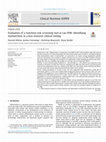 Research paper thumbnail of Evaluation of a nutrition-risk screening tool in Lao PDR: Identifying malnutrition in a low-resource clinical setting