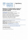 Research paper thumbnail of Response to steroids predicts response to rituximab in pediatric chronic immune thrombocytopenia