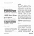 Research paper thumbnail of Secreto, silencio, desclasificación y uso de las declaraciones de las víctimas ante la Comisión Nacional sobre Prisión Política y Tortura de Chile