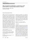 Research paper thumbnail of Effect of propofol and remifentanil on a somatosensory evoked potential indicator of pain perception intensity in volunteers