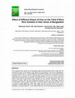 Research paper thumbnail of Effect of Different Doses of Urea on the Yield of Boro Rice Varieties in Haor Areas of Bangladesh