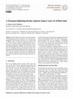 Research paper thumbnail of A European lightning density analysis using 5 years of ATDnet data