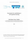 Research paper thumbnail of Assessment for contributing to self-regulated learning