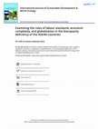 Research paper thumbnail of Examining the roles of labour standards, economic complexity, and globalization in the biocapacity deficiency of the ASEAN countries