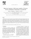 Research paper thumbnail of Behavioral response of fifth instar nymphs of Triatomainfestans (Hemiptera: Reduviidae) to pyrethroids