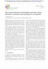 Research paper thumbnail of The natural selection of metabolism and mass selects allometric transitions from prokaryotes to mammals