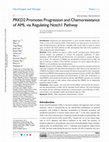 Research paper thumbnail of PRKD2 Promotes Progression and Chemoresistance of AML via Regulating Notch1 Pathway