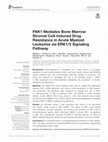 Research paper thumbnail of PAK1 Mediates Bone Marrow Stromal Cell-Induced Drug Resistance in Acute Myeloid Leukemia via ERK1/2 Signaling Pathway