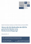 Research paper thumbnail of Waren die ELA-Notkredite der EZB für griechische Banken eine Konkursverschleppung?