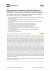 Research paper thumbnail of Neurocognitive, Autonomic, and Mood Effects of Adderall: A Pilot Study of Healthy College Students