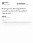 Research paper thumbnail of Morphodynamics, boundary conditions and pattern evolution within a vegetated linear dunefield