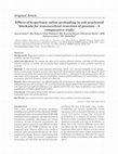 Research paper thumbnail of Effects of hypertonic saline preloading in sub arachnoid blockade for transurethral resection of prostate - A comparative study