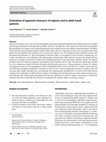 Research paper thumbnail of Estimation of apparent clearance of valproic acid in adult Saudi patients