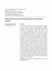 Research paper thumbnail of Determinants of consumer buying behavior towards Nepali products