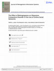 Research paper thumbnail of The Effect of Belongingness on Obsessive-Compulsive Disorder in the Use of Online Social Networks