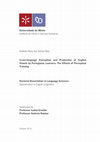 Research paper thumbnail of Cross-language perception and production of English vowels by Portuguese learners : the effects of perceptual training