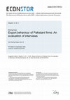 Research paper thumbnail of Export behaviour of Pakistani firms: An evaluation of interviews