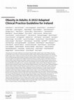 Research paper thumbnail of Obesity in Adults: A 2022 Adapted Clinical Practice Guideline for Ireland