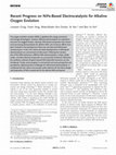 Research paper thumbnail of Recent Progress on NiFe‐Based Electrocatalysts for Alkaline Oxygen Evolution