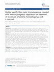 Research paper thumbnail of Highly specific fiber optic immunosensor coupled with immunomagnetic separation for detection of low levels of Listeria monocytogenes and L. ivanovii