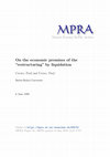 Research paper thumbnail of On the economic premises of the "restructuring" by liquidation