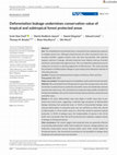 Research paper thumbnail of Deforestation leakage undermines conservation value of tropical and subtropical forest protected areas