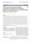 Research paper thumbnail of Remote sensing supported analysis of the efect of wind erosion on local air pollution in arid regions: A case study from Iğdır province in eastern Türkiye