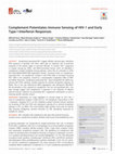 Research paper thumbnail of Complement Potentiates Immune Sensing of HIV-1 and Early Type I Interferon Responses