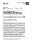 Research paper thumbnail of Influence of maternal age on birth and infant outcomes at 6 months: a cohort study with quantitative bias analysis