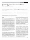 Research paper thumbnail of Efektivitas dan Efisiensi Sistem Informasi Keluarga Berencana di Puskesmas