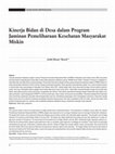 Research paper thumbnail of Kinerja Bidan di Desa dalam Program Jaminan Pemeliharaan Kesehatan Masyarakat Miskin