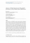 Research paper thumbnail of Adequacy of Public Information for Meaningful E-Participation in Policy-Making