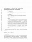 Research paper thumbnail of Lattice models of directed and semiflexible polymers in anisotropic environment