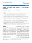 Research paper thumbnail of Social learning of vocal structure in a nonhuman primate?