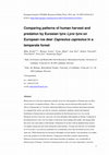 Research paper thumbnail of Comparing patterns of human harvest and predation by Eurasian lynx Lynx lynx on European roe deer Capreolus capreolus in a temperate forest