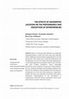 Research paper thumbnail of THE EFFECTS OF GEOGRAPHIC LOCATION ON THE PERFORMANCE AND PERCEPTION OF ENTREPRENEURS