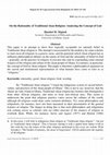 Research paper thumbnail of On the Rationality of Traditional Akan Religion: Analyzing the Concept of God