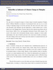 Research paper thumbnail of Butterflies as Indicator of Climate Change in Thimphu