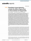 Research paper thumbnail of Population transcriptomics reveals the effect of gene flow on the evolution of range limits